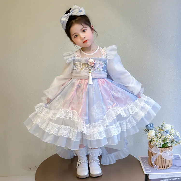 女童洛丽塔连衣裙春秋款2025新款儿童生日时髦礼服宝宝洋气公主裙