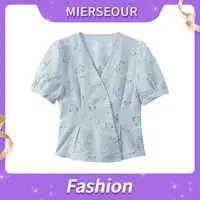 【枫糖奶油】精致提花设计感短袖衬衫1226