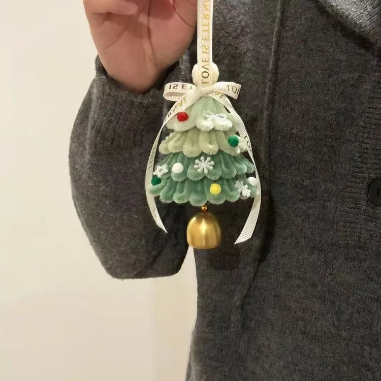 【全套教程】扭扭棒圣诞树挂件手工diy雪花苹果圣诞树材料包个人