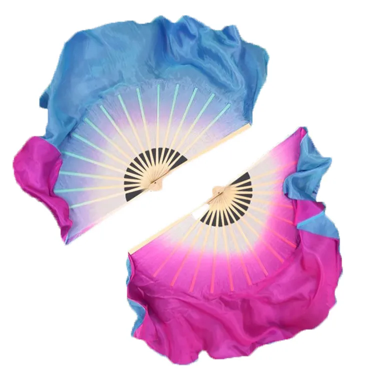 原版一条大河风酥雨亿双面秀色风筝扇古典秧歌胶州扇