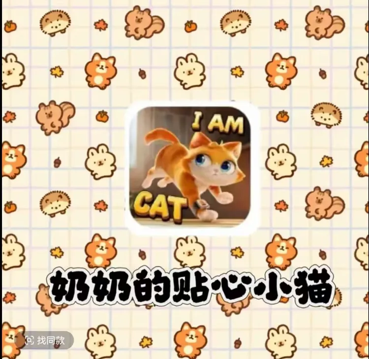 奶奶的贴心小猫定制贴纸