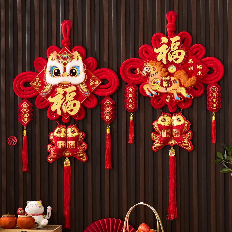 2026年新款中国结福字挂件客厅大号高档背景墙玄关装饰入户门大全