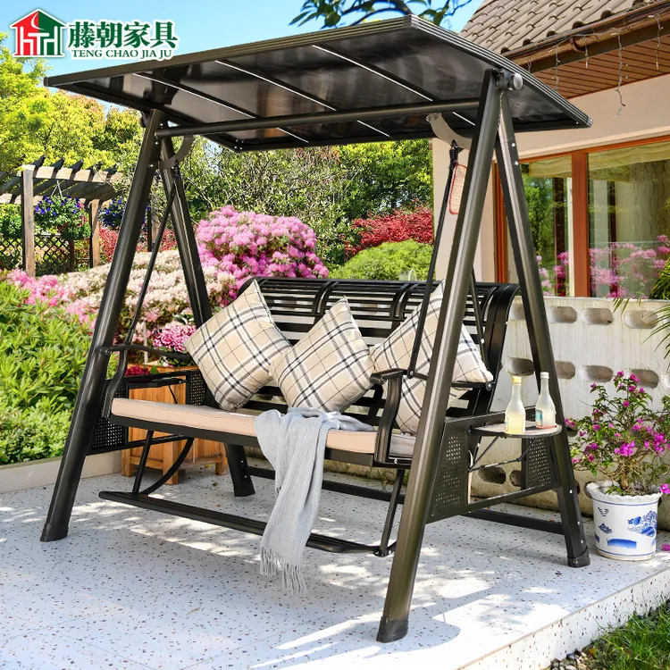 【藤朝品牌】户外秋千10CM大立柱铝合金摇椅庭院花园吊篮淋雨耐晒