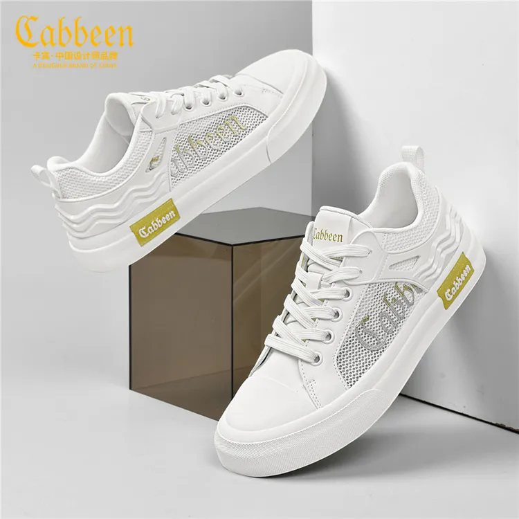 卡宾2025小白鞋男生夏季透气薄款潮鞋男韩版潮牌休闲男士夏天鞋子