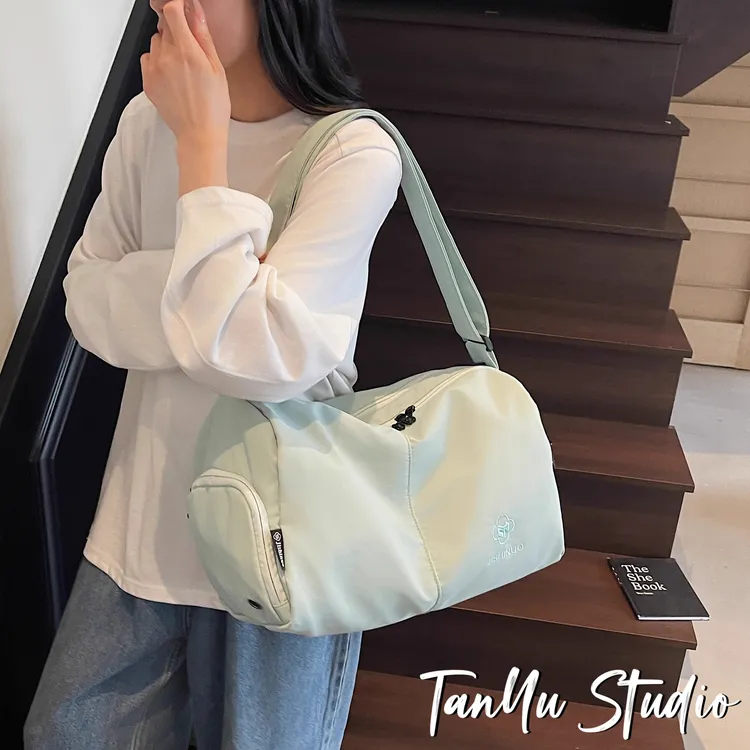 探屿轻便小型短途旅行包女干湿分离瑜伽包运动训练单肩斜挎健身包