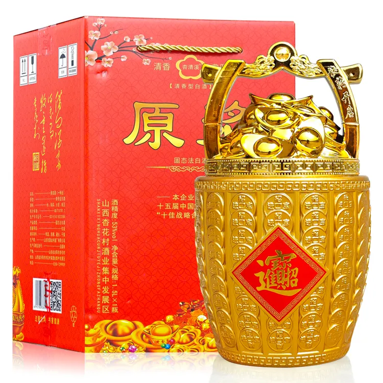 杏清溪一桶金原浆酒清香型纯粮酿造53%Vol1.5L