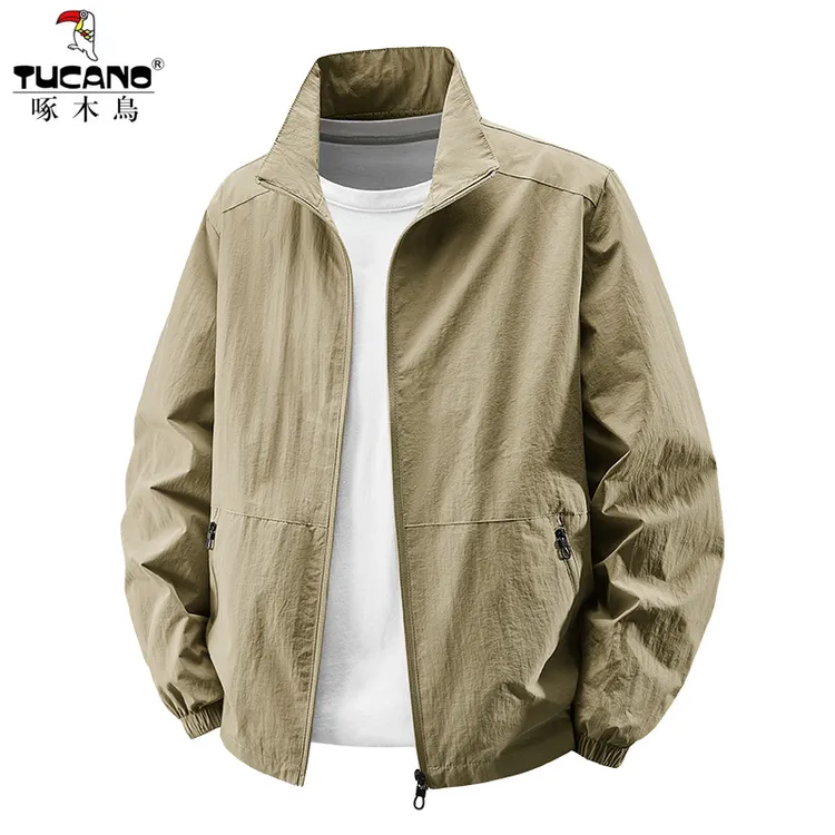 TUCANO/啄木鳥春秋夹克男士休闲宽松立领大码外套透气薄款男装