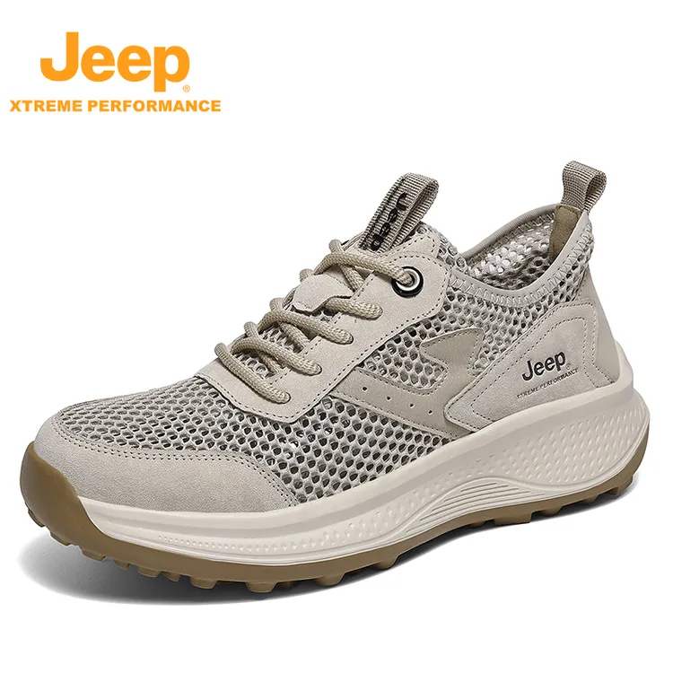 JEEP/吉普夏季新款户外速干轻便防滑耐磨镂空透气网面户外休闲鞋