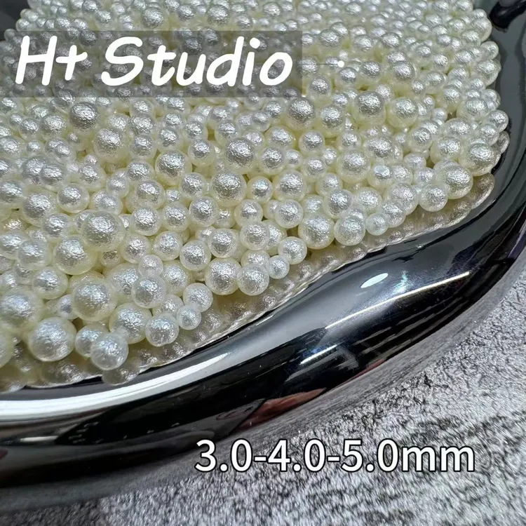 【H+】质感皱皮珍珠丝绸白美拉德珍珠混色