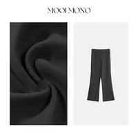 MOOI MONO"基础法则"显瘦气质弹力高腰百搭小黑裤微喇裤 K629S53