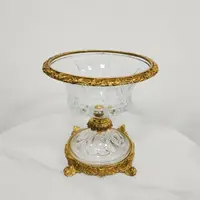 GM161水晶黄铜装饰桌面玄关摆21.5*21cm
