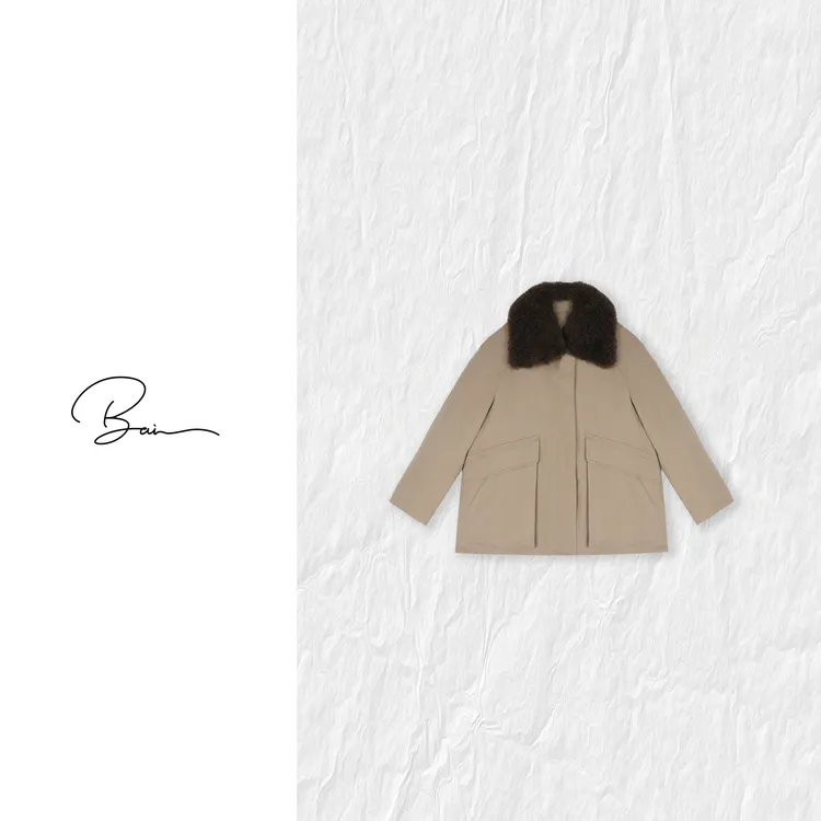 TXB “阿尔卑斯”棉质山羊绒领90白鹅绒锁温休闲派克羽绒服XB-7913