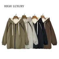 【BC同源！】重磅珠链拼条绒感加厚连帽休闲风衣外套230912（20798）