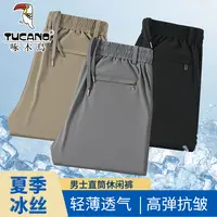TUCANO/啄木鳥夏季弹力男士运动冰丝凉感短裤宽松薄款速干五分裤