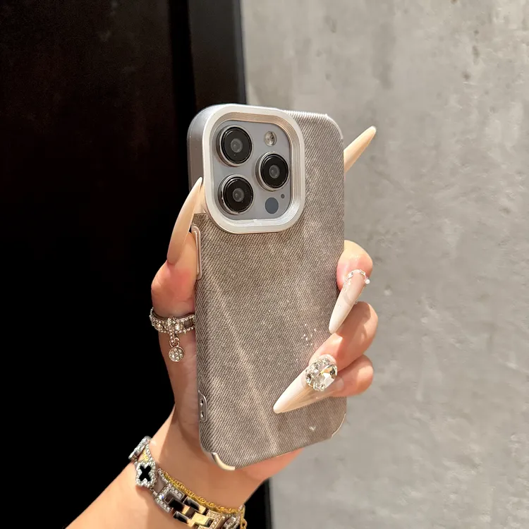 复古创意牛仔纹适用苹果16promax手机壳简约iPhone15小众14个性13
