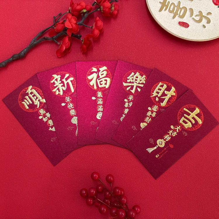 2026新年新款个性大吉大利创意磨砂烫金高档加厚春节袋利是封红包