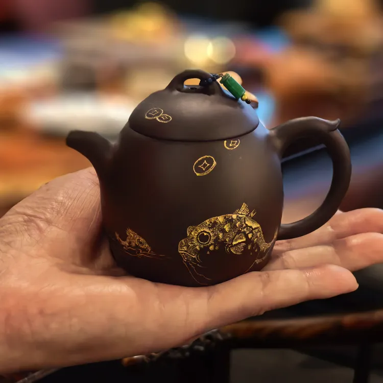 宜兴茶壶小容量原矿紫茄泥全手工