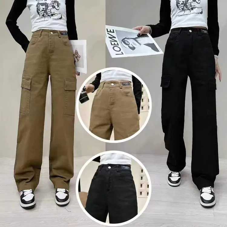 秋季新款工装直筒裤2889