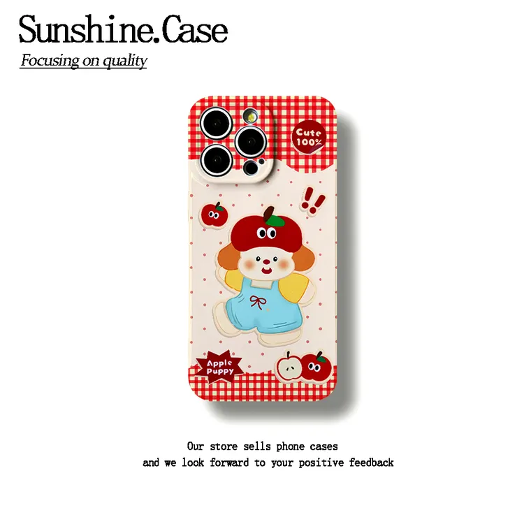 苹果小狗菲林软壳适用苹果oppo华为荣耀vivo小米一加防摔全包