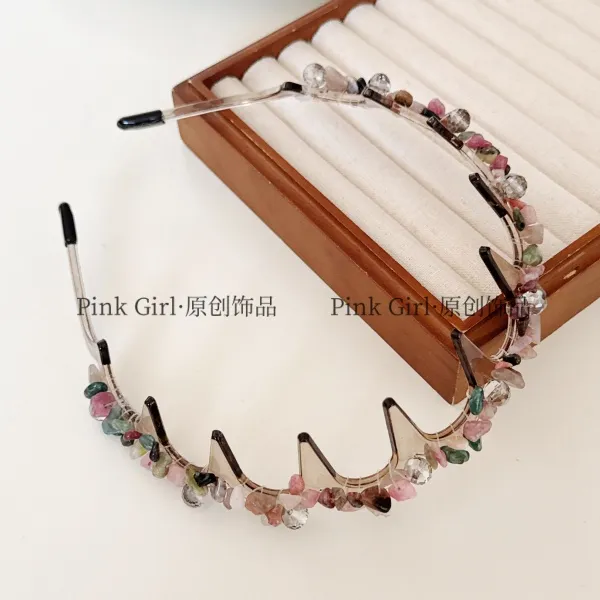Pink Girl F883韩版气质彩色水晶发箍超仙高级感时尚头箍甜美百搭