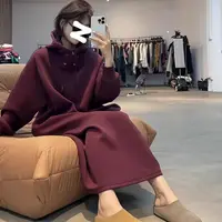 W阿薇-欧货加厚绒超长卫衣 
