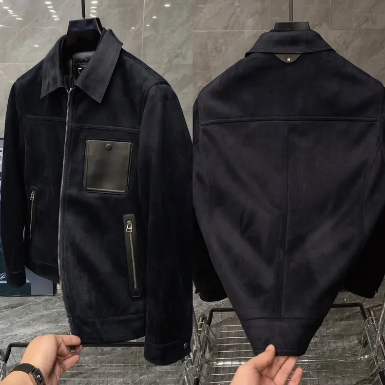 冬季新款男士轻奢时尚休闲高端翻领鹅绒夹克外套 50372