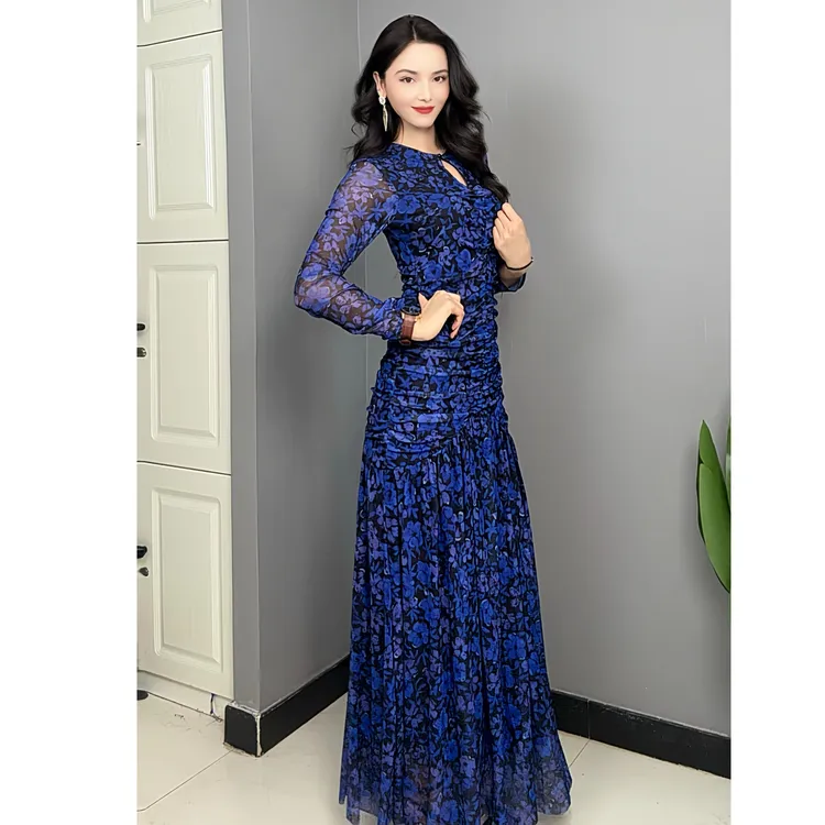 5786【包邮】气质时尚高级简约大气千金名媛女装连衣裙