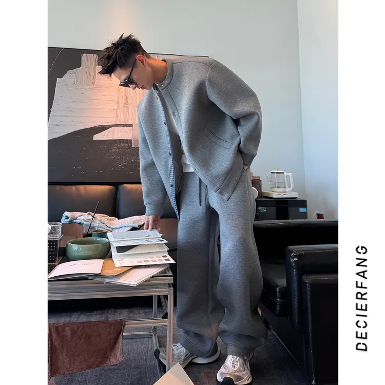 2025秋季新款假两件慵懒风外套简约高级感休闲百搭潮牌上衣