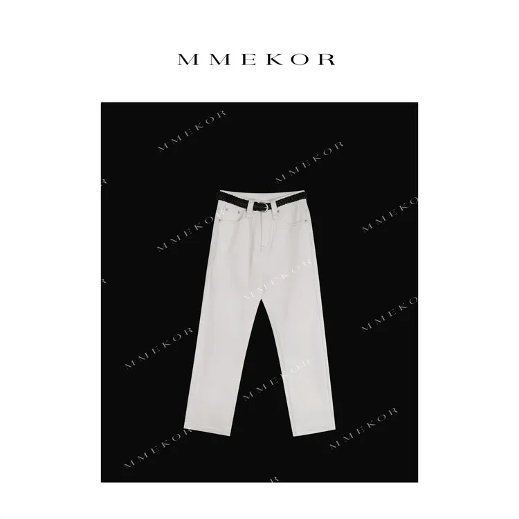 MMEKOR “劳伦白牛”牛仔裤 2025新款秋款活力常青藤裤子 79926