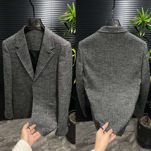 【正睿欧货】秋季男士羊毛混纺时尚商务西服上装/8102