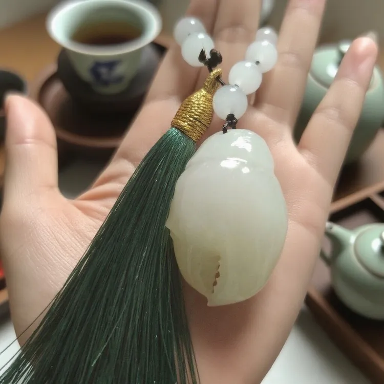 寿山石茶宠手中有钱汽车钥匙扣挂件螃蟹钳情侣手把件挂饰创意礼品