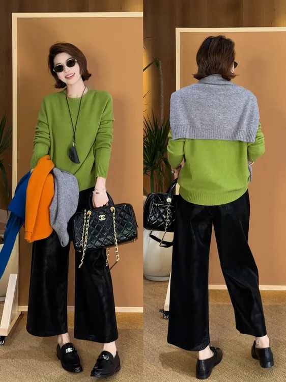 YYOUHAN 2025新款【“绒”化日常】韩版慵懒风绵羊毛毛衣 2509C5623