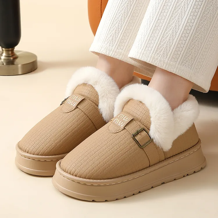 2025新款棉拖鞋包跟男女厚底加绒冬季室内外家居保暖外穿防滑棉鞋