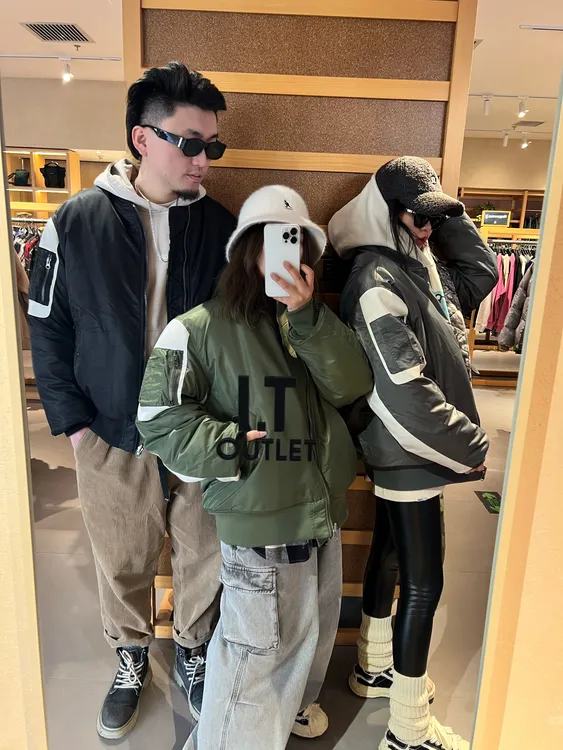 YXY【MA1空军棉服】三色双面冬季保暖休闲防风防水夹克潮流豹纹情侣