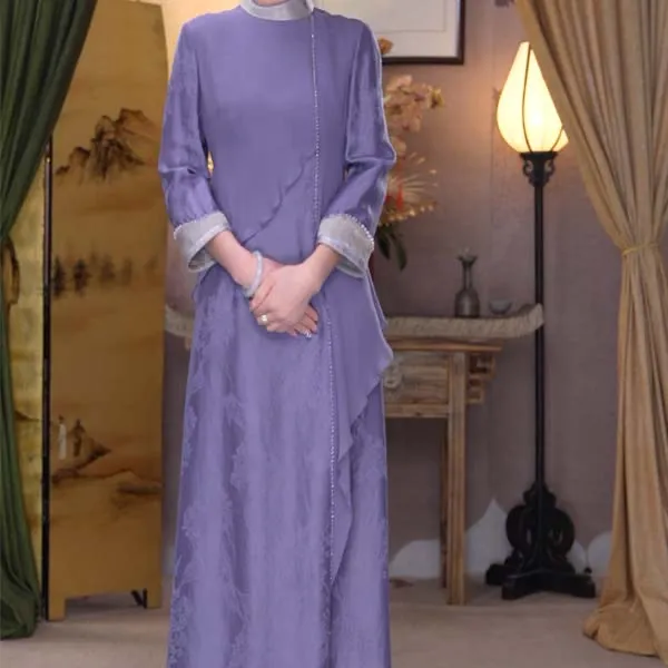 JIXIANGYIJIA/吉祥衣家摩挲素月连衣裙951237338