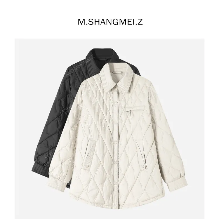 M.SHANGMEI.Z/沐熙【衬衫羽衣】美大哥气质保暖白鸭绒外套X103111