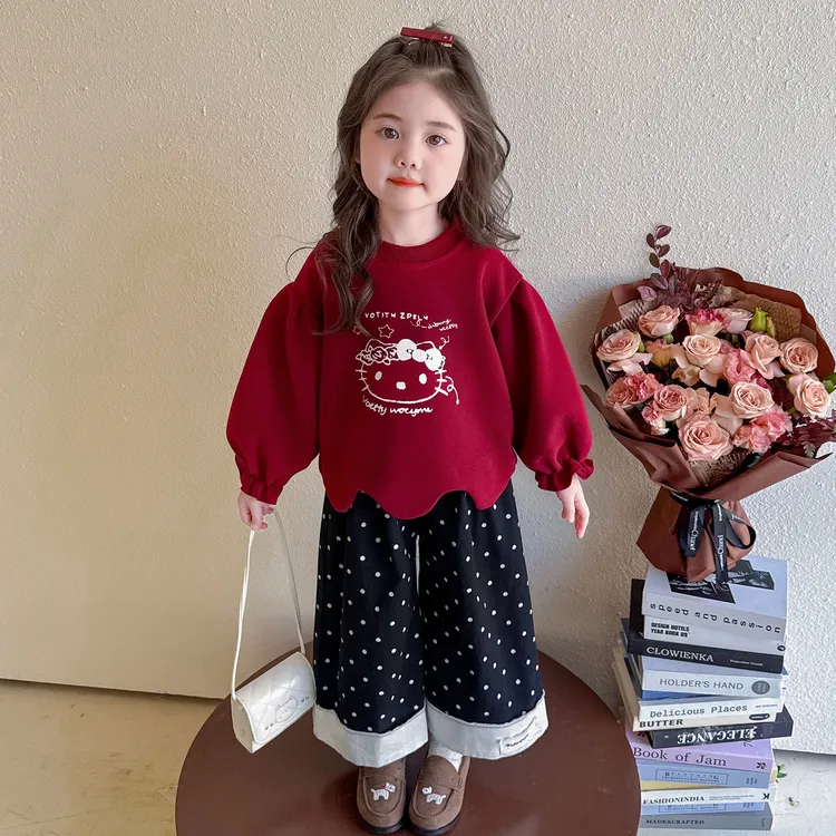 女童秋装套装2025新款4-6岁幼儿园潮款小童女宝春秋季洋气两件套