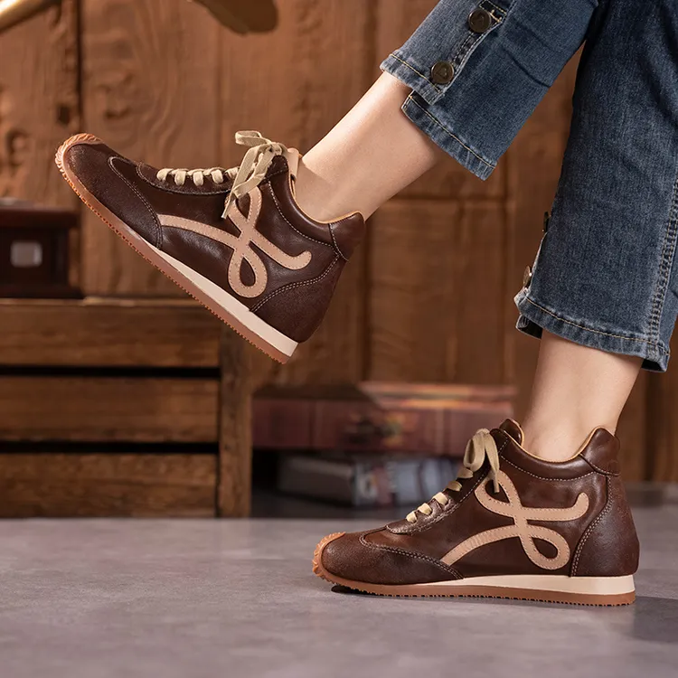 [男女同款]运动系带四季厚高帮底德训鞋时尚休闲鞋8669-1&5089H