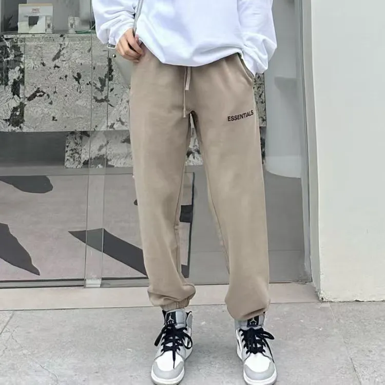 ESSENTIALS QUEEN2025春秋新款宽松男士卫裤休闲长裤百搭裤子纯棉
