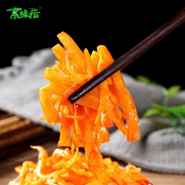 素味居香辣罗汉笋即食脆笋麻辣笋片红油竹笋酸笋独立小包装零食