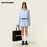 Holdoumen25夏季日常系列拼接衬衫套装