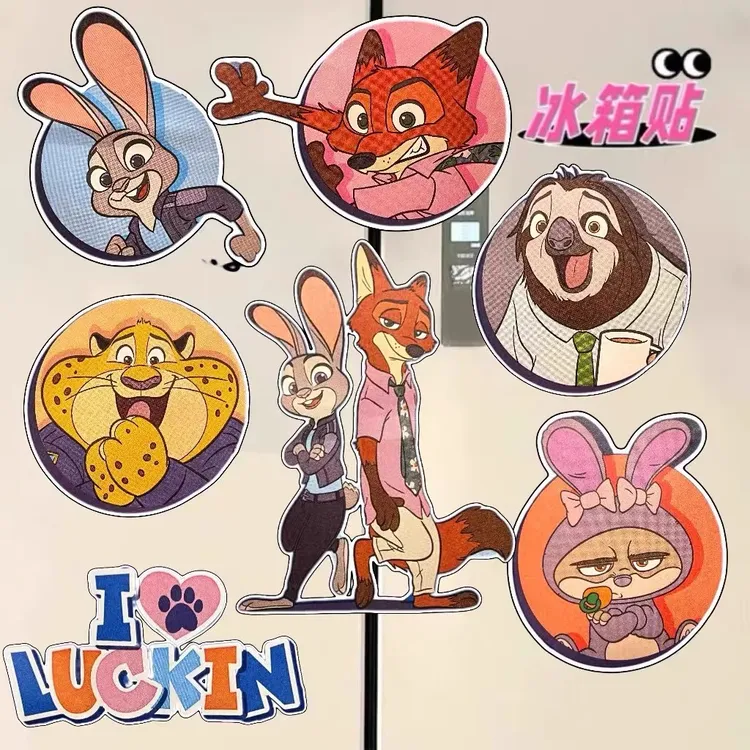 疯狂动物城2联名周边磁吸冰箱贴高质感亚克力朱迪尼克狐尼克