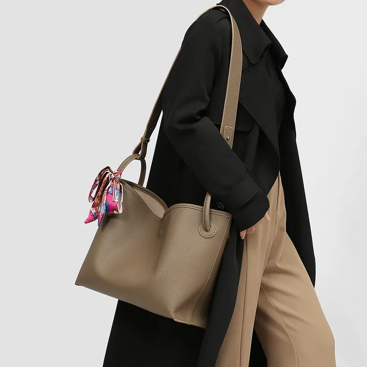 包包女2025新款秋冬高级感菜篮子子母水桶包大容量通勤软皮托特包