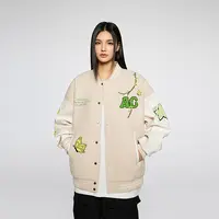 【宋松专属】美式嘻哈重磅花藤刺绣棒球服潮牌夹克外套男女款