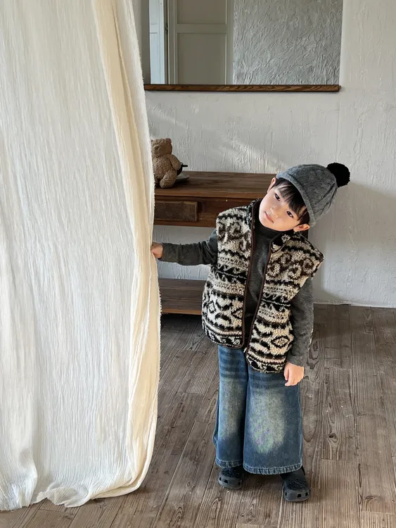 冬款儿童费尔岛马甲