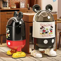 【迪士尼联名】卡通垃圾桶家用客厅高颜值浴室厕所带盖卧室可爱创意