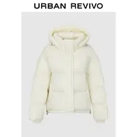 【HOT】UR2025冬季新款女装连帽立领绗缝宽松羽绒服UYL150055
