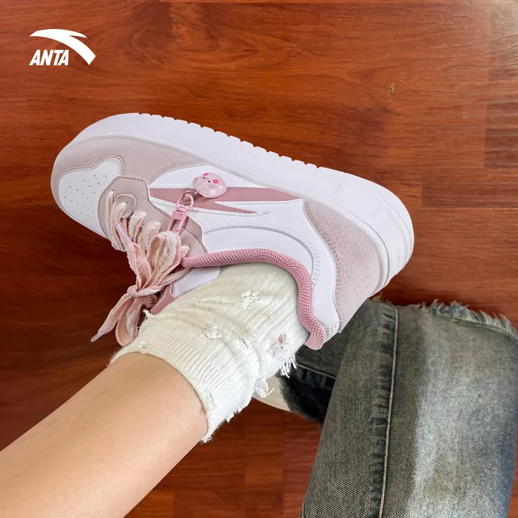安踏板鞋女鞋2025秋季新款厚底低帮轻便休闲鞋学生小白鞋官方正品