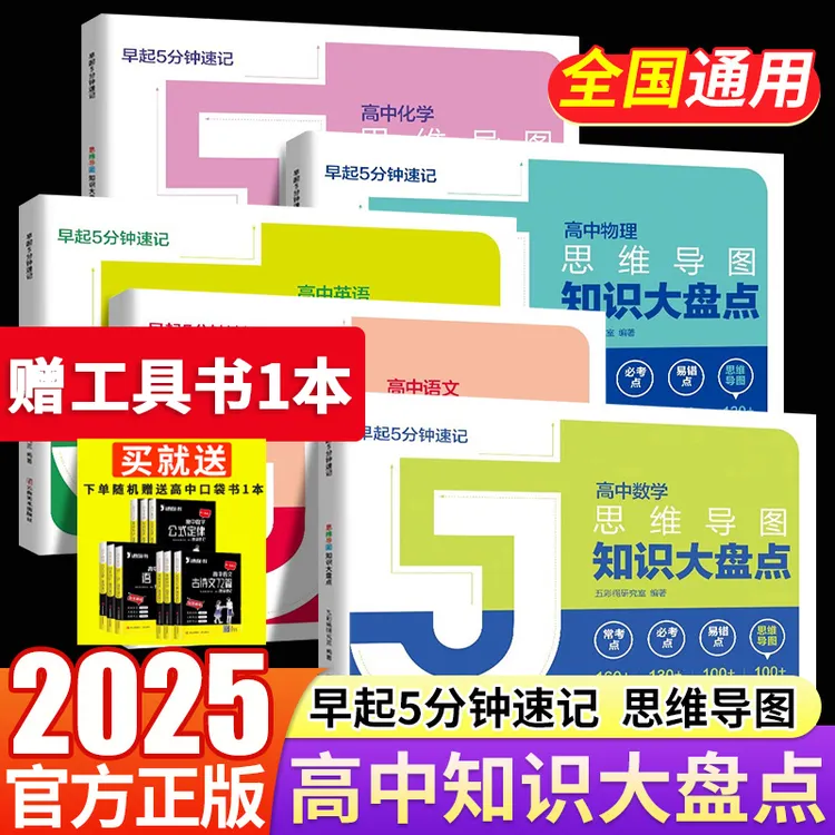 高中思维导图2025高中知识大盘点早起5分钟速记高中小四门张老师