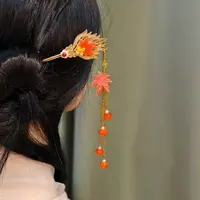 枫叶发簪两只。前尘梦古风汉服配饰